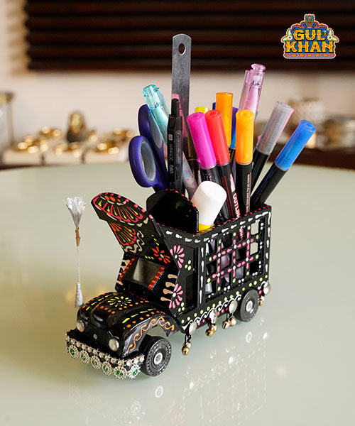 Cone Art Black Stationery Truck Design