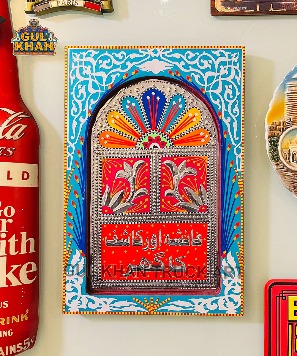 Pink & Yellow Truck Art Wall Hanging