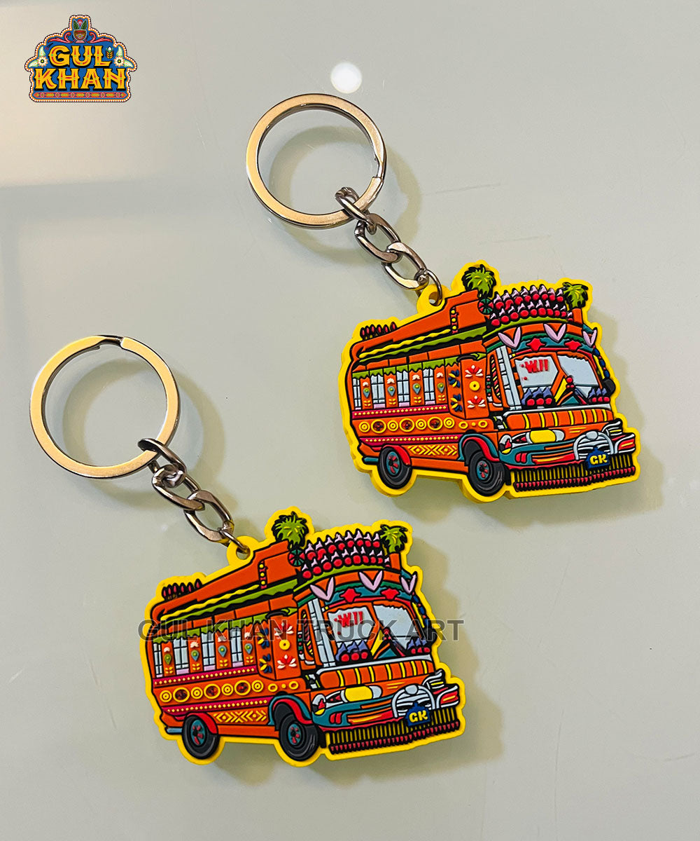 Bus W11 Premium Rubber Key Chain