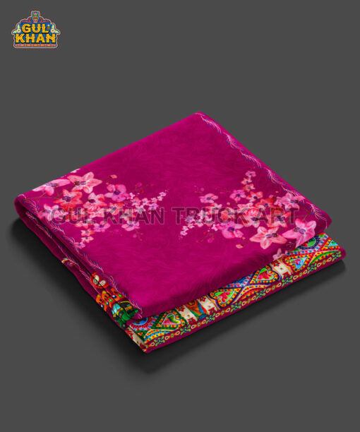 Pink Motif Printed Truck Art Shawls