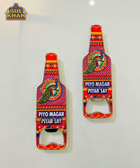 Bottle Premium Metal Fridge Magnet & Opener