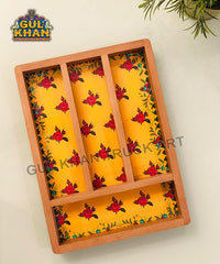 Cutlery Tray with Wooden Borders (Digital Print) 101
