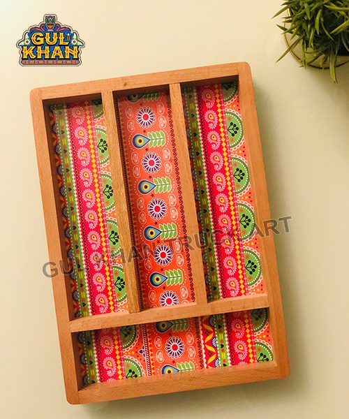 Cutlery Tray with Wooden Borders (Digital Print) 102
