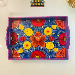 Tray Wooden Hand Painted 0044