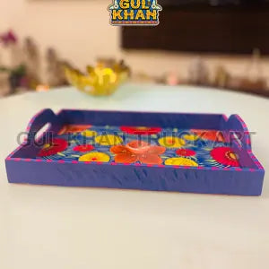 Tray Wooden Hand Painted 0044