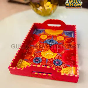 Tray Wooden Hand Painted 0046