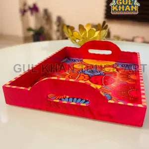 Tray Wooden Hand Painted 0046