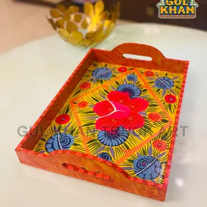 Tray Wooden Hand Painted 0049