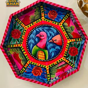 Tray Wooden Hand Painted 04