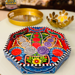 Tray Wooden Hand Painted 05